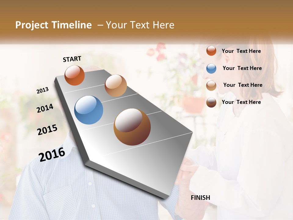 A Woman Shaking Hands With A Man In A White Shirt PowerPoint Template