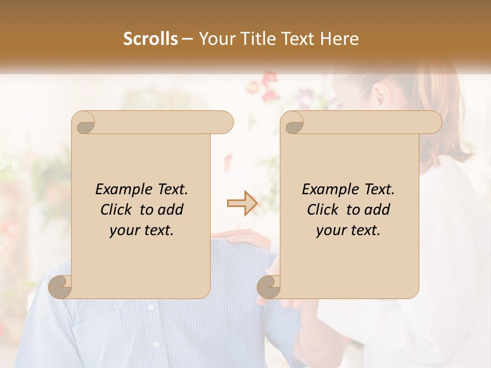 A Woman Shaking Hands With A Man In A White Shirt PowerPoint Template
