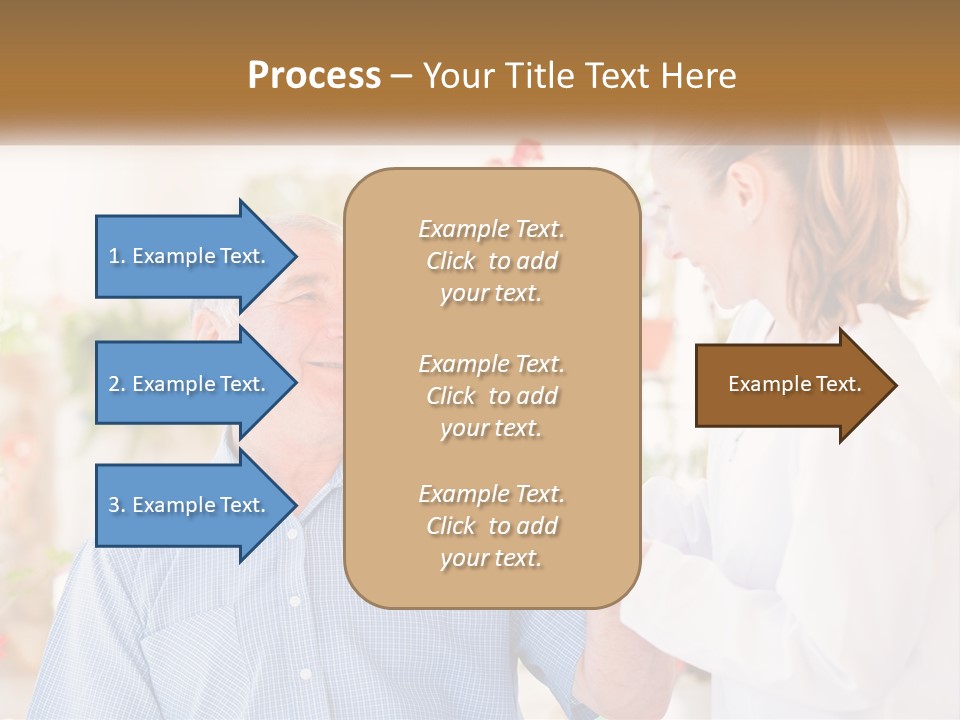 A Woman Shaking Hands With A Man In A White Shirt PowerPoint Template