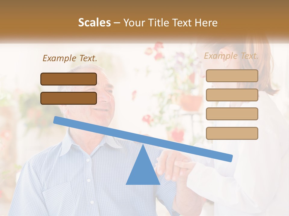 A Woman Shaking Hands With A Man In A White Shirt PowerPoint Template