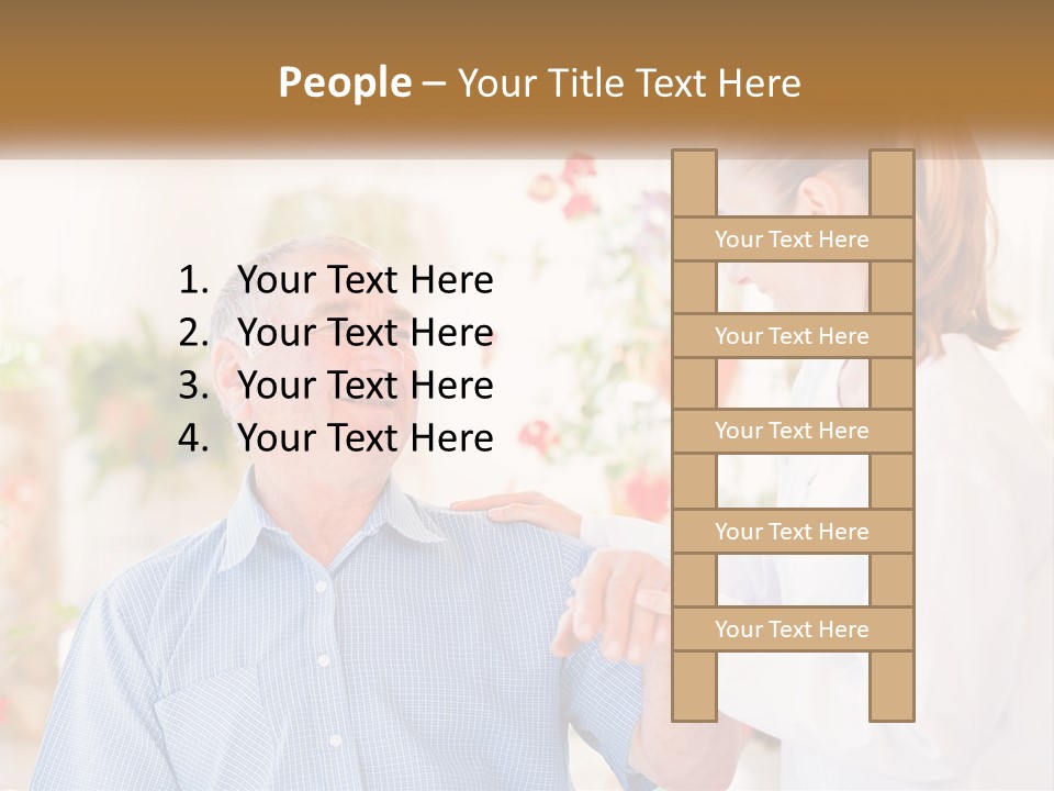 A Woman Shaking Hands With A Man In A White Shirt PowerPoint Template