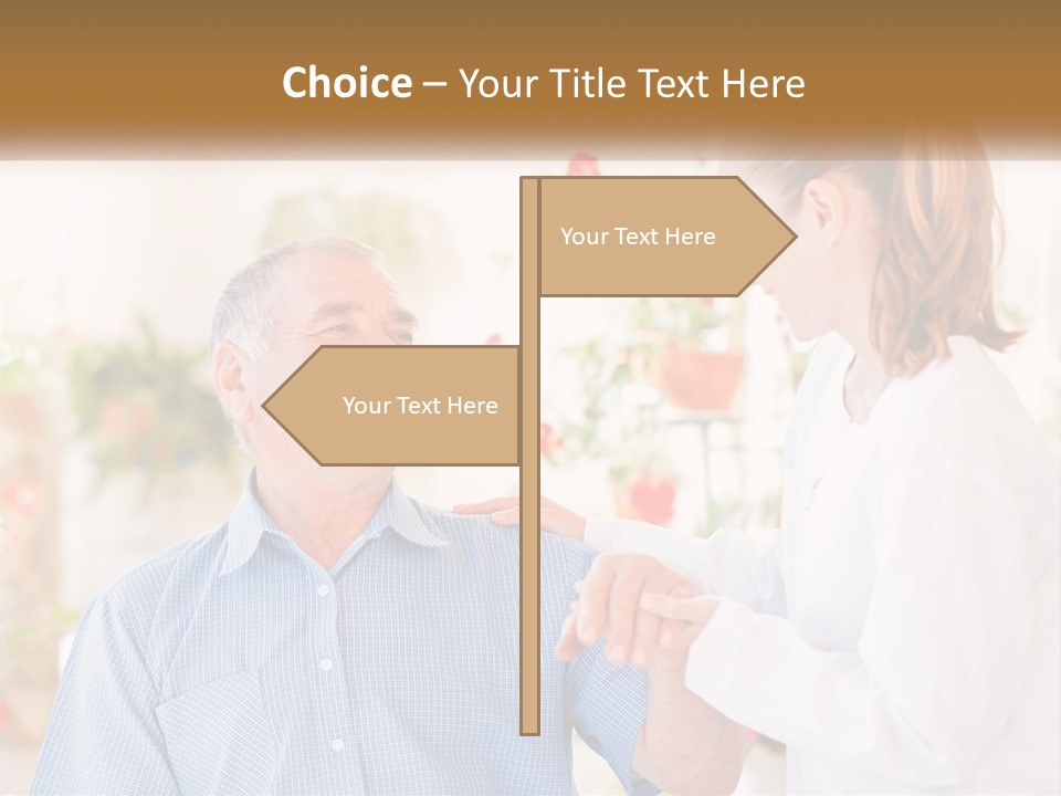 A Woman Shaking Hands With A Man In A White Shirt PowerPoint Template