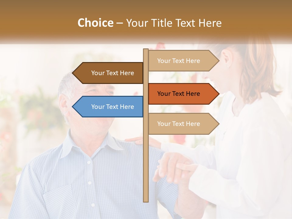 A Woman Shaking Hands With A Man In A White Shirt PowerPoint Template