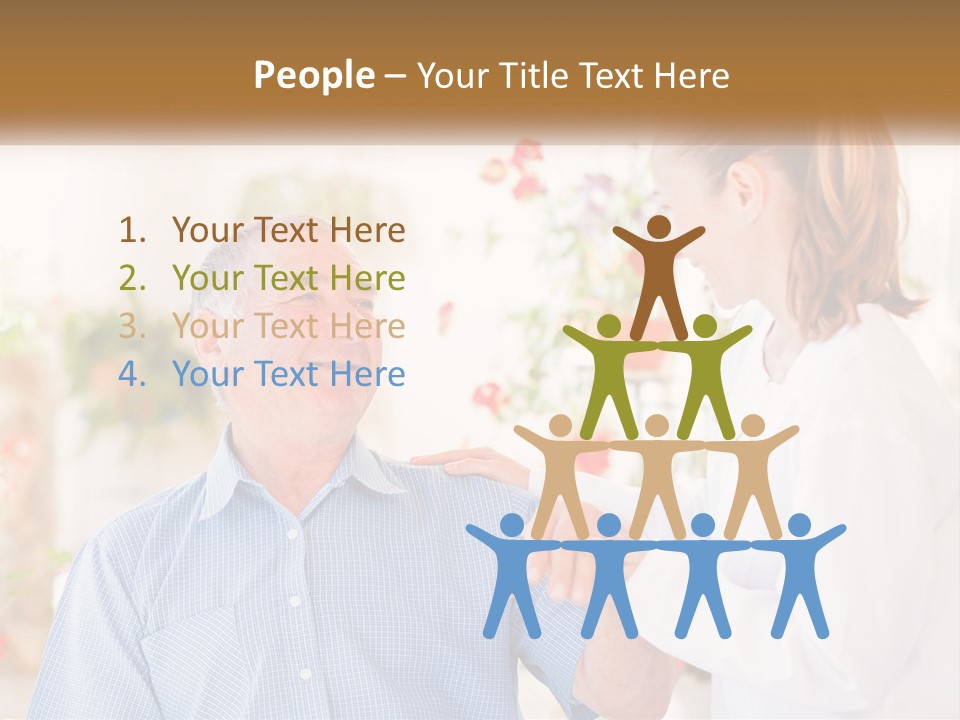 A Woman Shaking Hands With A Man In A White Shirt PowerPoint Template