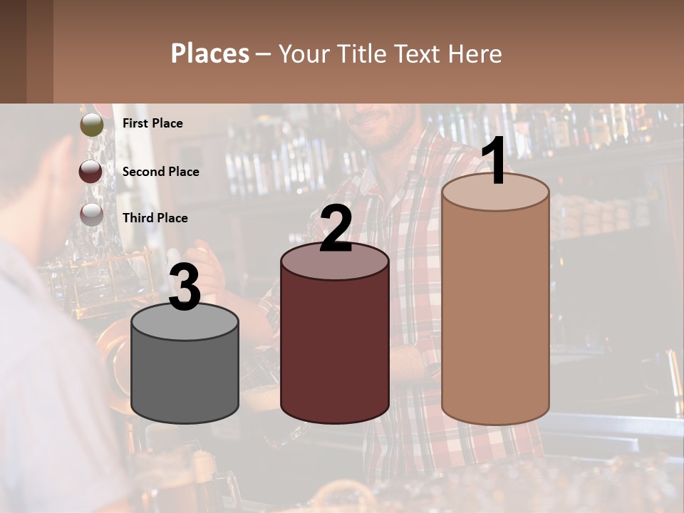 A Man Making A Drink At A Bar PowerPoint Template