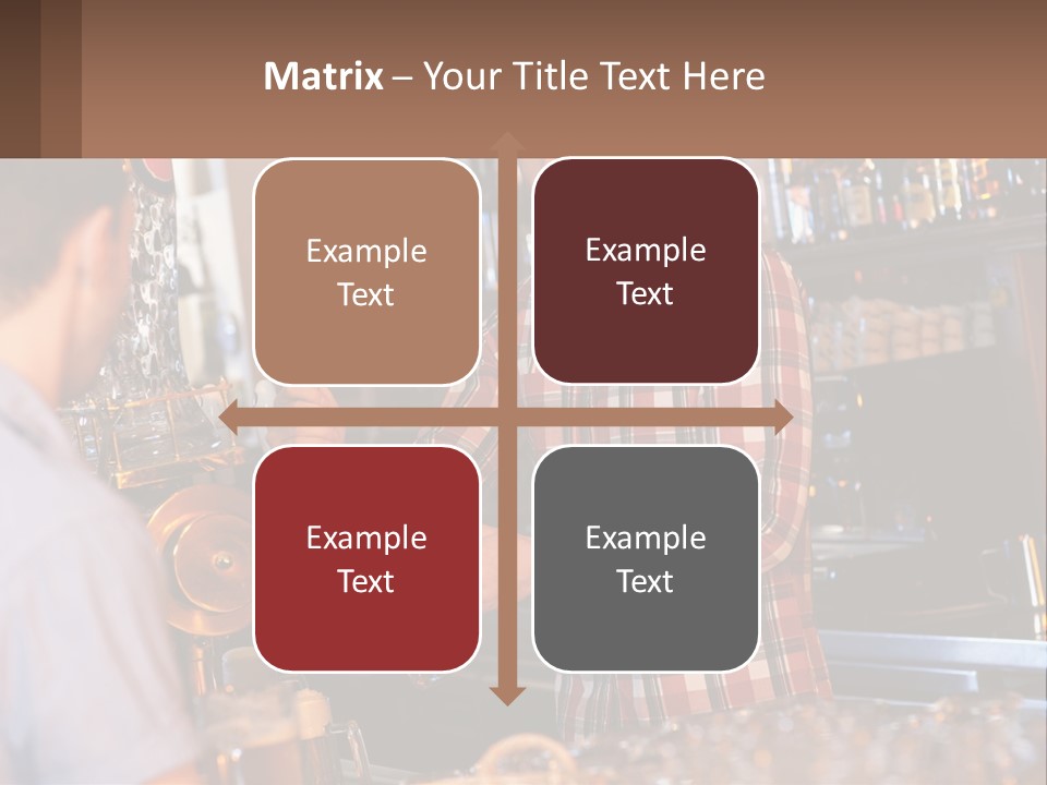 A Man Making A Drink At A Bar PowerPoint Template