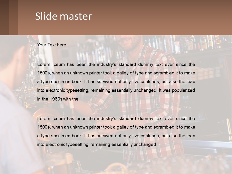 A Man Making A Drink At A Bar PowerPoint Template