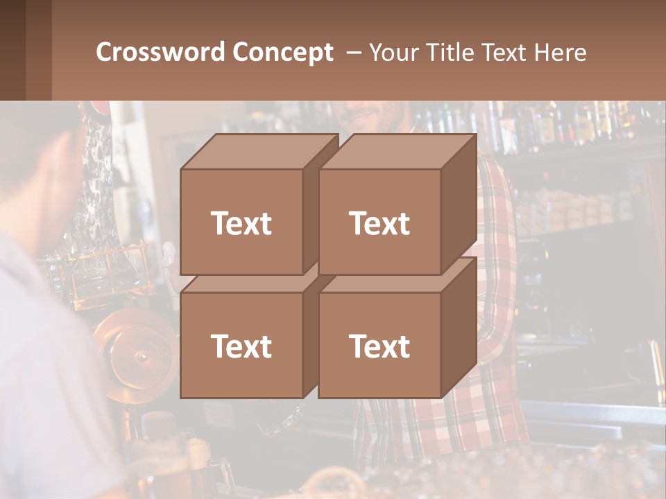 A Man Making A Drink At A Bar PowerPoint Template