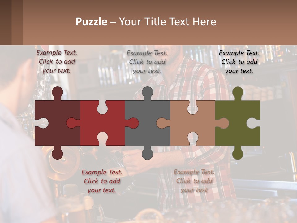 A Man Making A Drink At A Bar PowerPoint Template