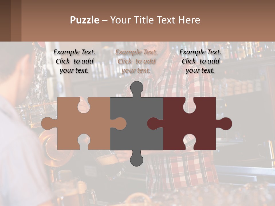 A Man Making A Drink At A Bar PowerPoint Template