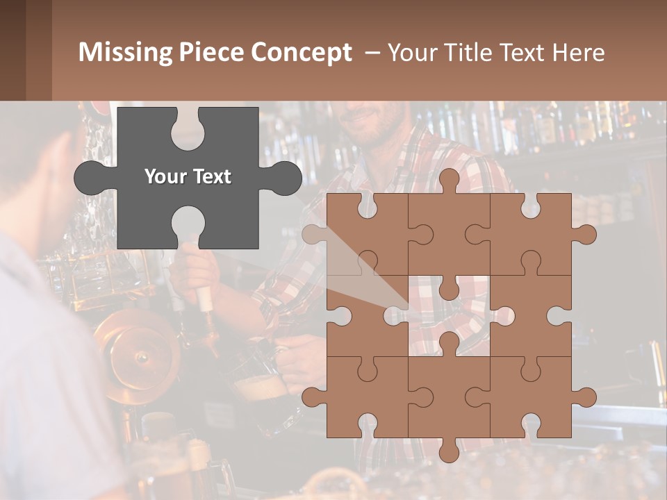 A Man Making A Drink At A Bar PowerPoint Template