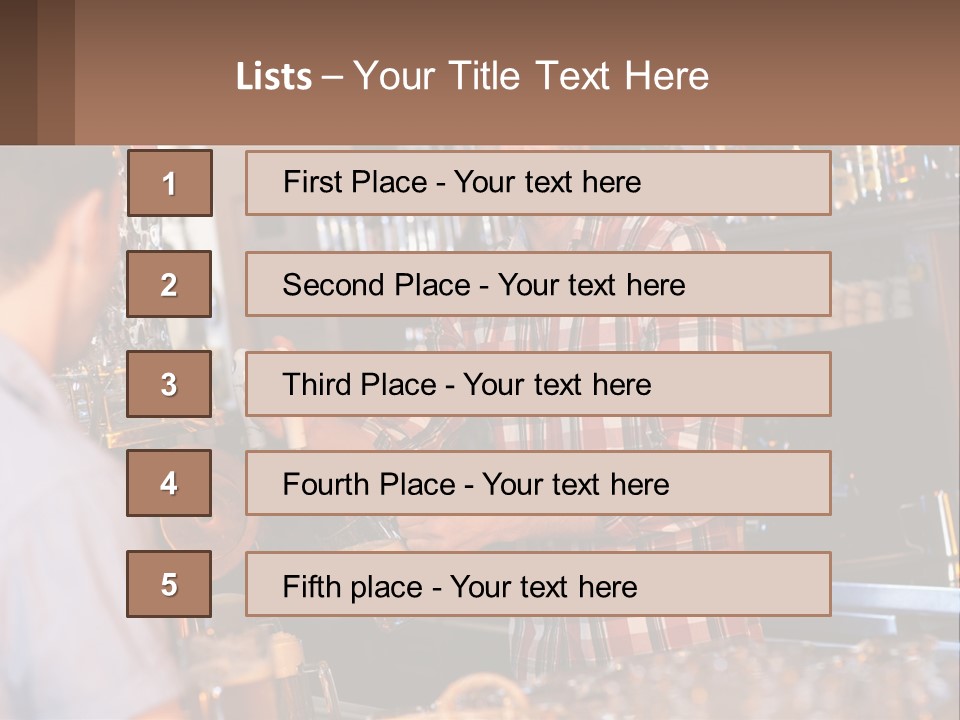 A Man Making A Drink At A Bar PowerPoint Template