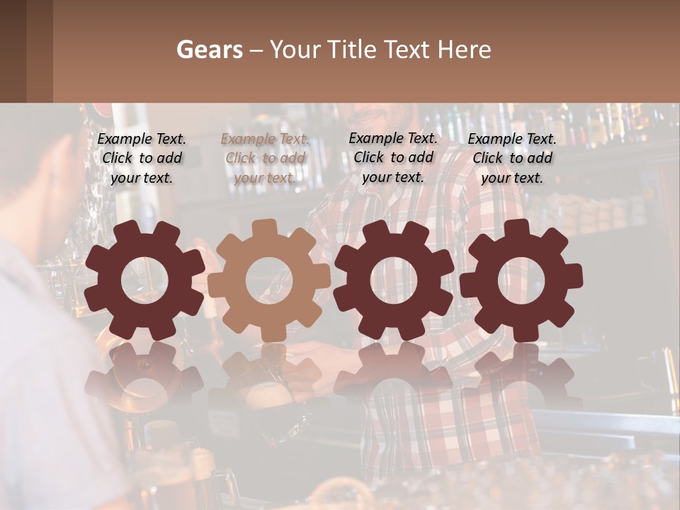 A Man Making A Drink At A Bar PowerPoint Template