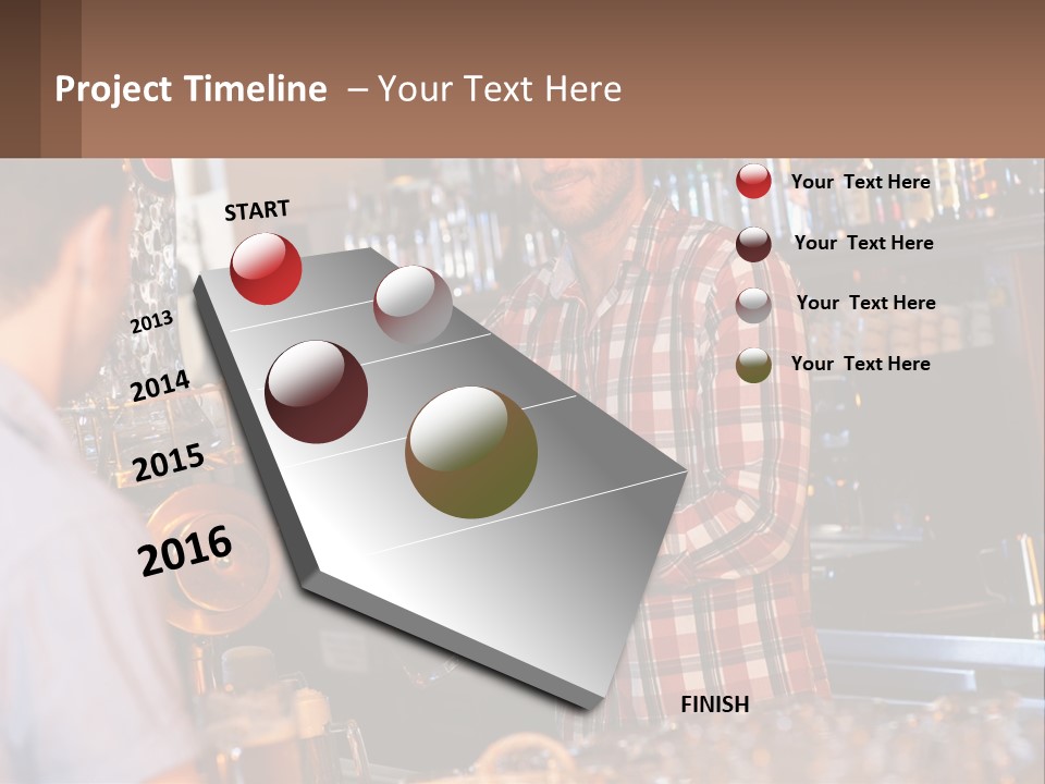 A Man Making A Drink At A Bar PowerPoint Template
