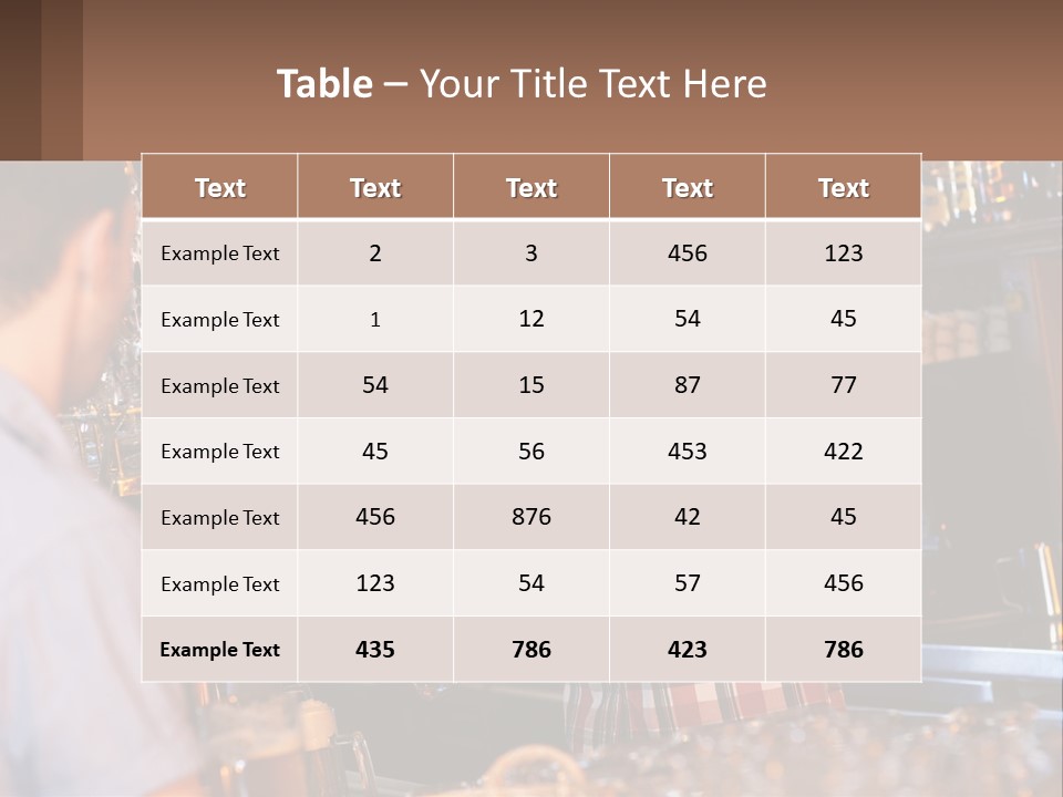 A Man Making A Drink At A Bar PowerPoint Template