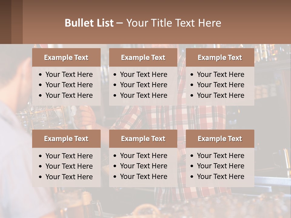 A Man Making A Drink At A Bar PowerPoint Template