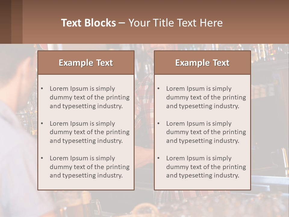A Man Making A Drink At A Bar PowerPoint Template
