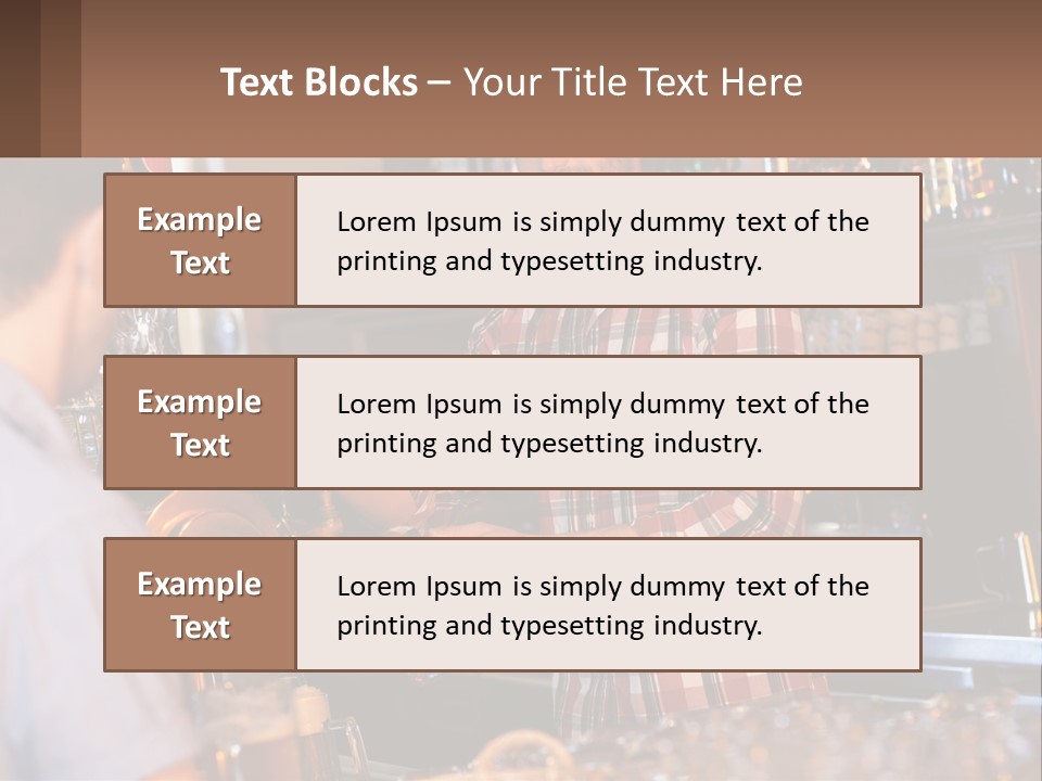 A Man Making A Drink At A Bar PowerPoint Template