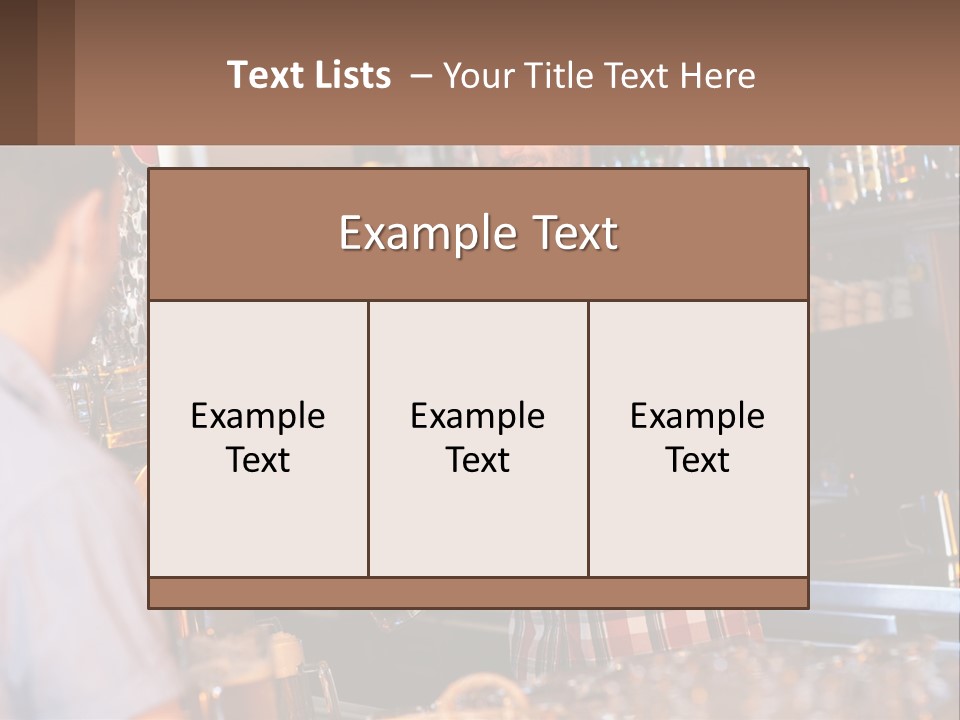 A Man Making A Drink At A Bar PowerPoint Template