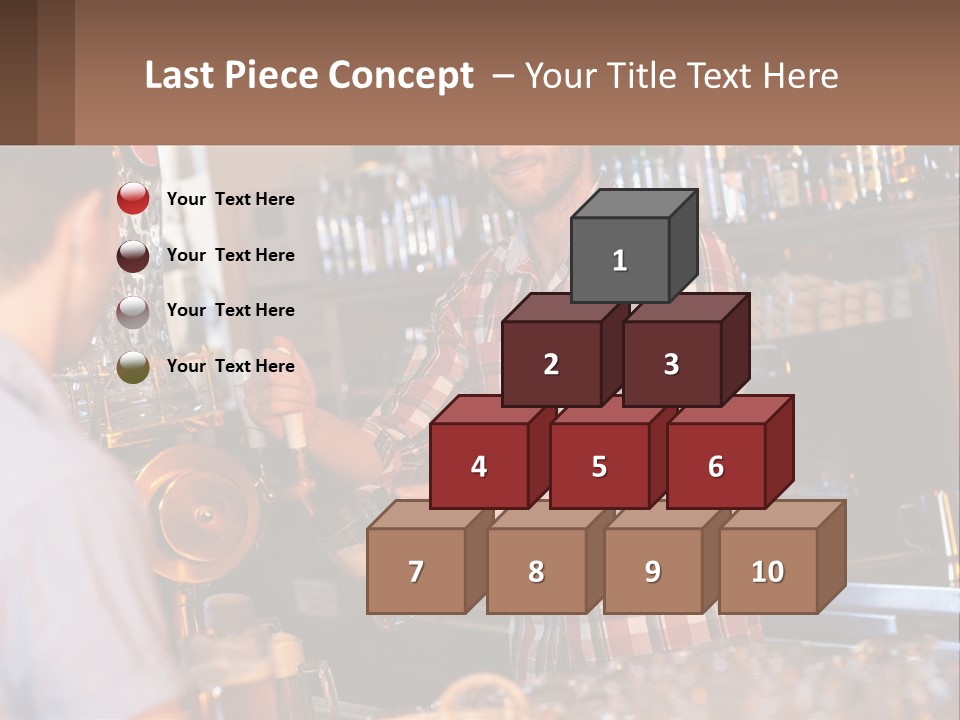 A Man Making A Drink At A Bar PowerPoint Template