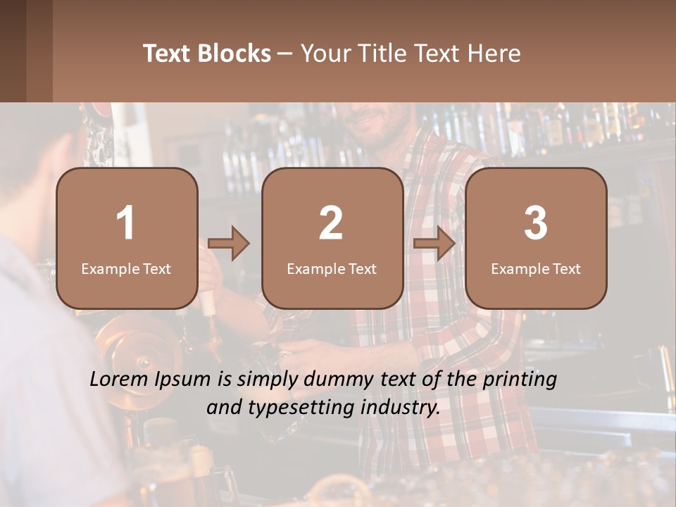 A Man Making A Drink At A Bar PowerPoint Template