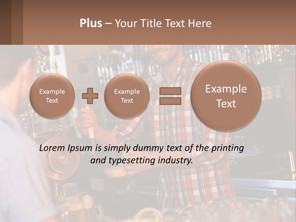 A Man Making A Drink At A Bar PowerPoint Template