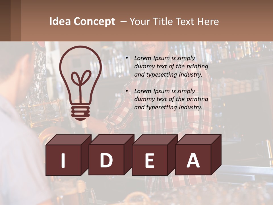 A Man Making A Drink At A Bar PowerPoint Template