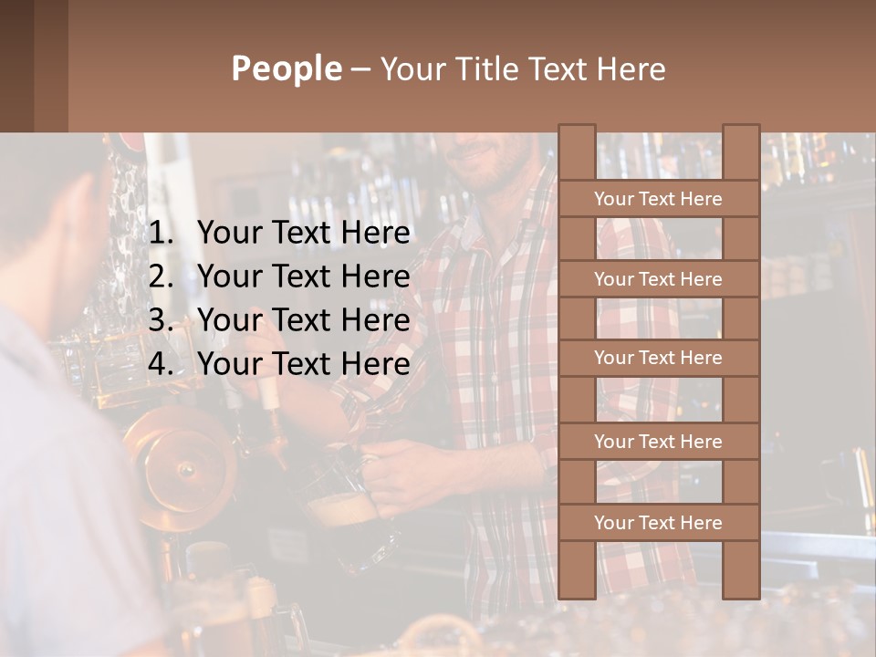 A Man Making A Drink At A Bar PowerPoint Template