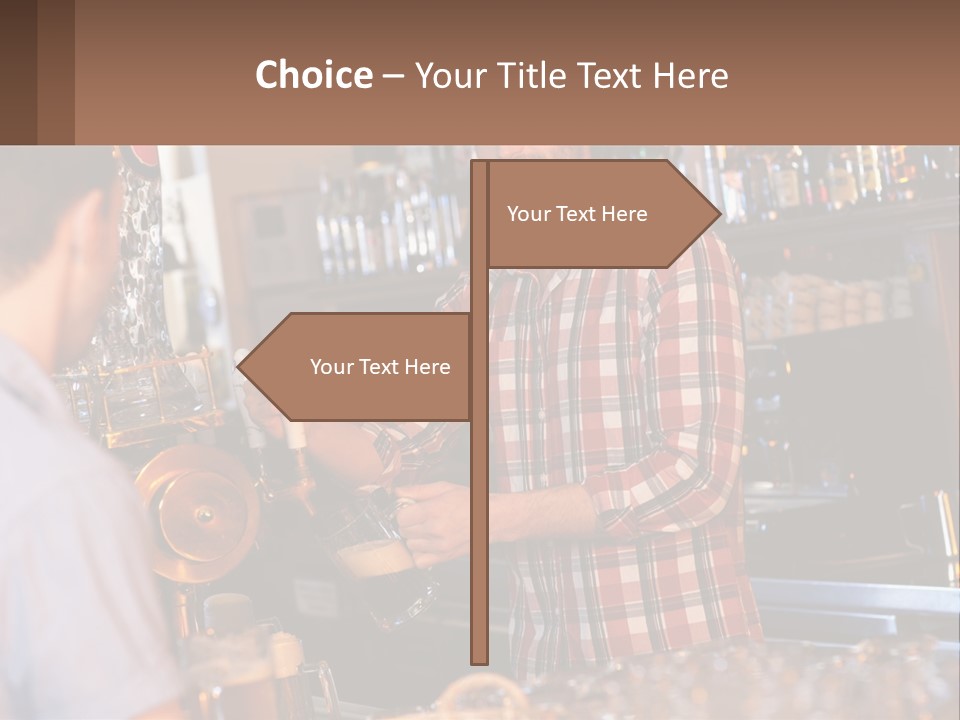 A Man Making A Drink At A Bar PowerPoint Template