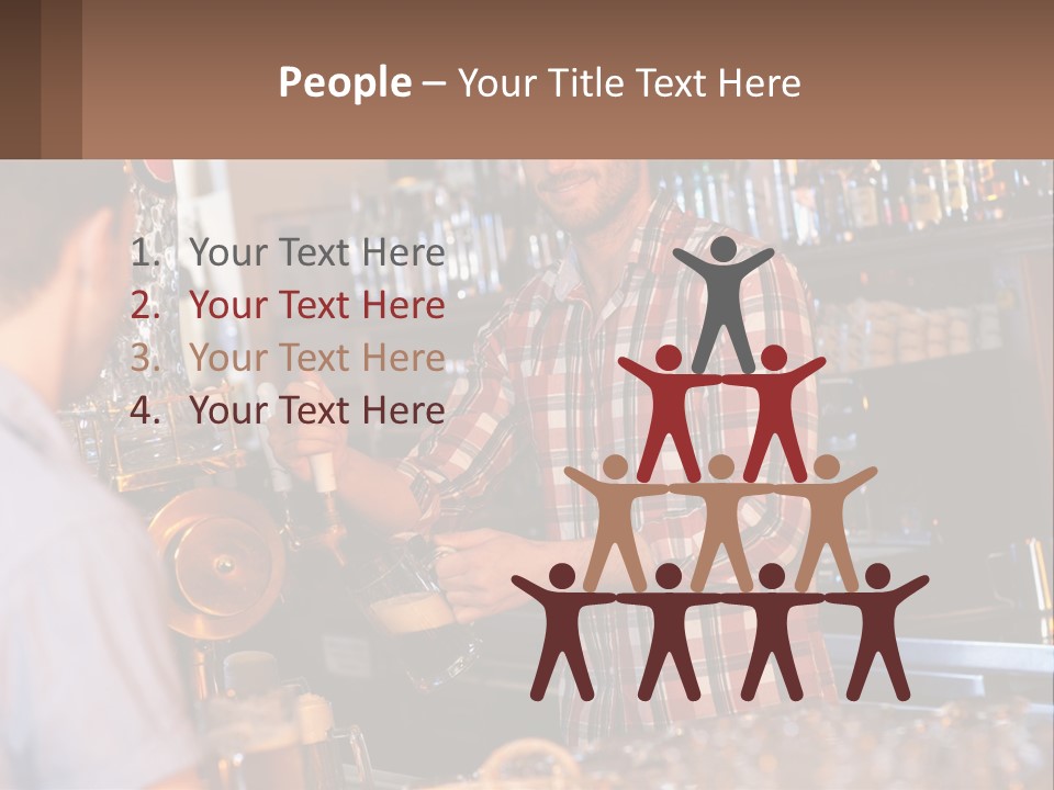 A Man Making A Drink At A Bar PowerPoint Template