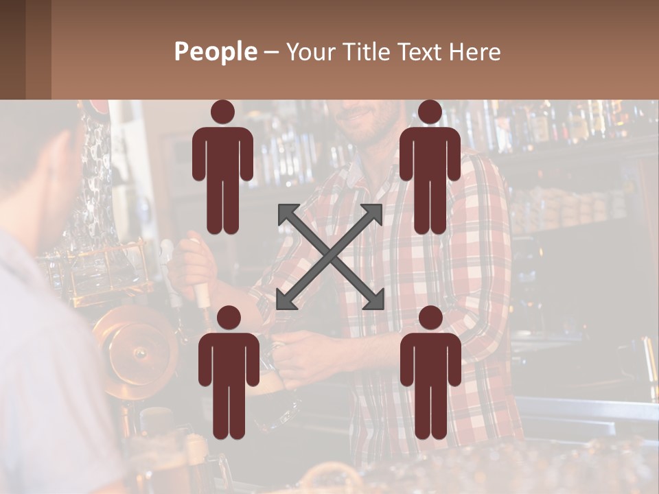 A Man Making A Drink At A Bar PowerPoint Template