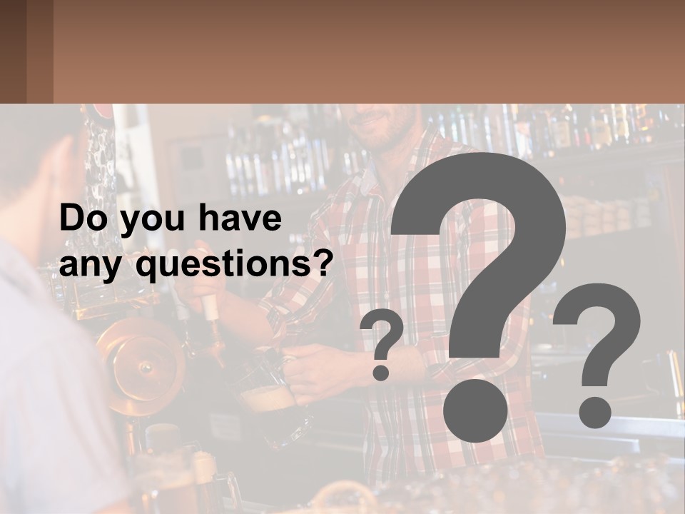 A Man Making A Drink At A Bar PowerPoint Template