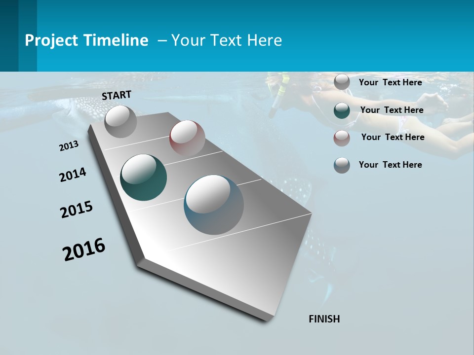 A Woman Swimming Next To A Whale In The Ocean PowerPoint Template