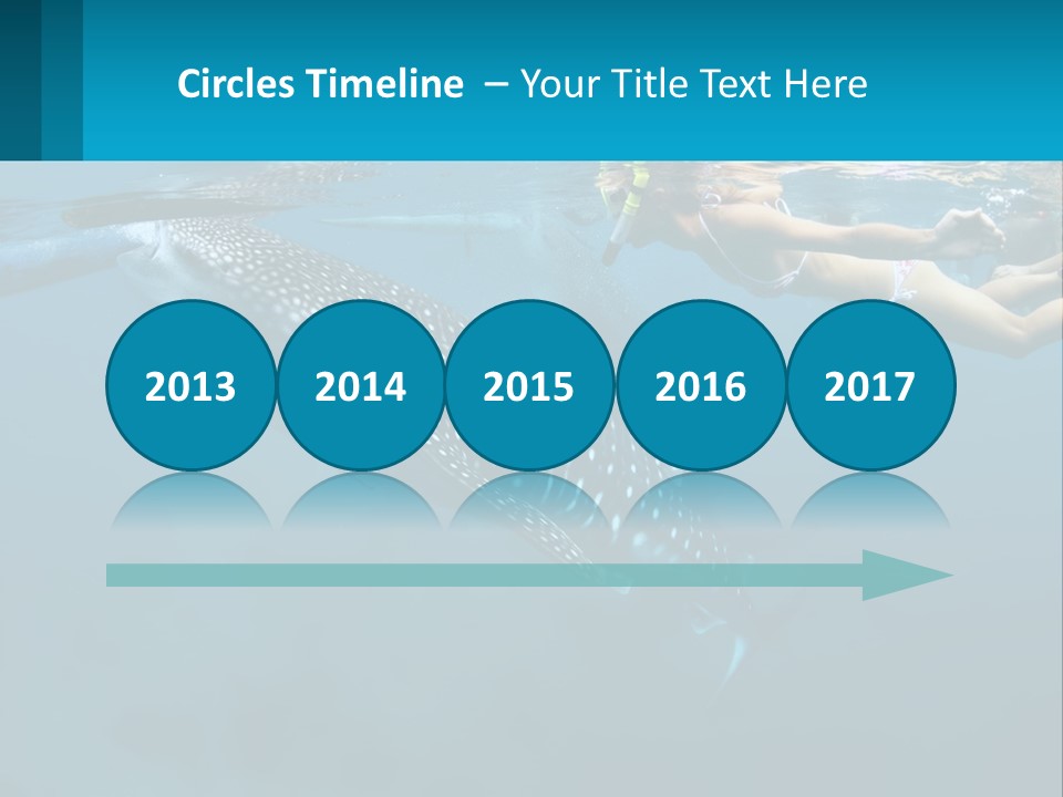 A Woman Swimming Next To A Whale In The Ocean PowerPoint Template