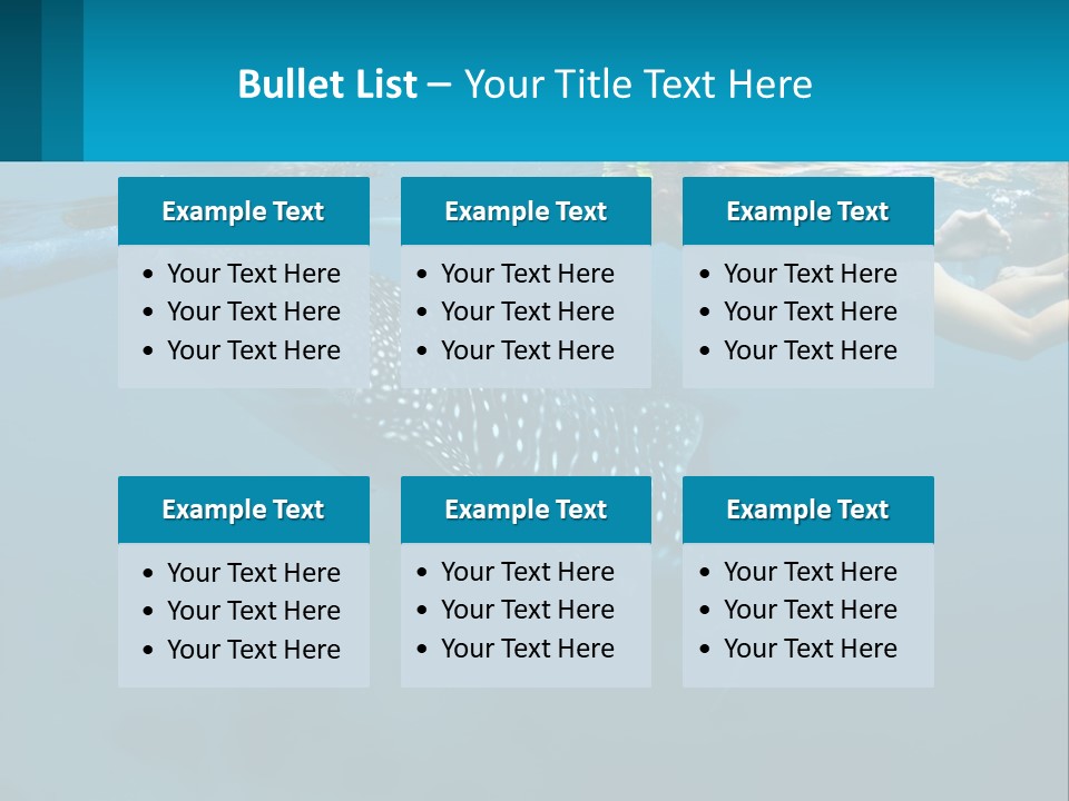 A Woman Swimming Next To A Whale In The Ocean PowerPoint Template