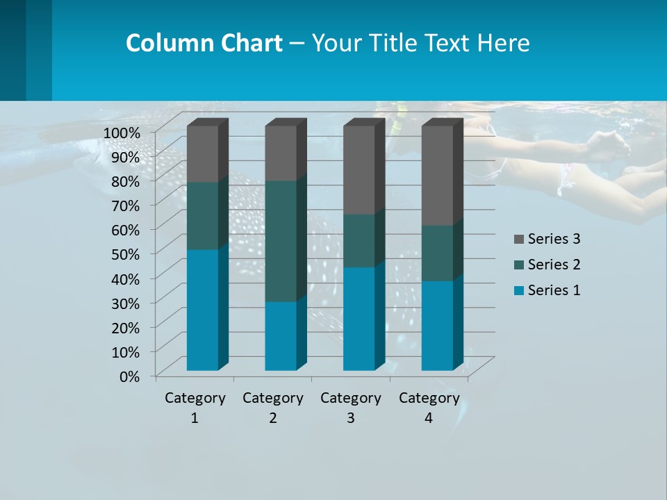 A Woman Swimming Next To A Whale In The Ocean PowerPoint Template