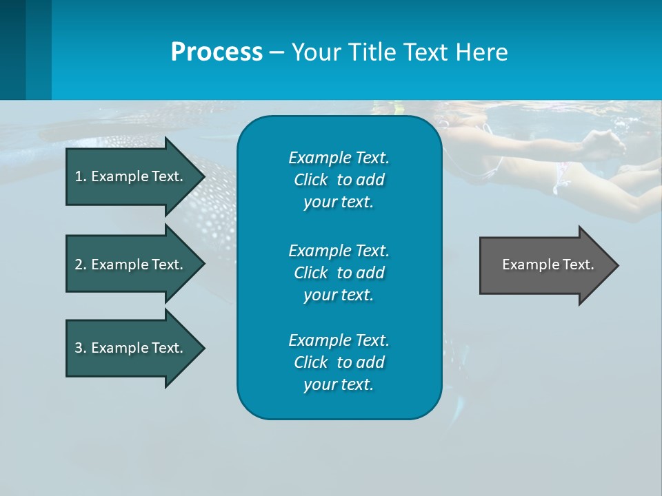 A Woman Swimming Next To A Whale In The Ocean PowerPoint Template