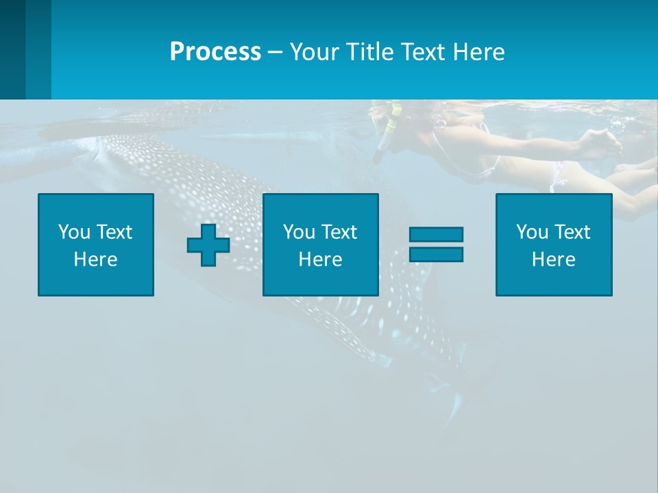 A Woman Swimming Next To A Whale In The Ocean PowerPoint Template