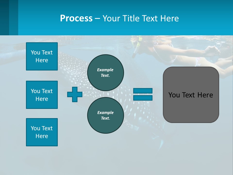 A Woman Swimming Next To A Whale In The Ocean PowerPoint Template