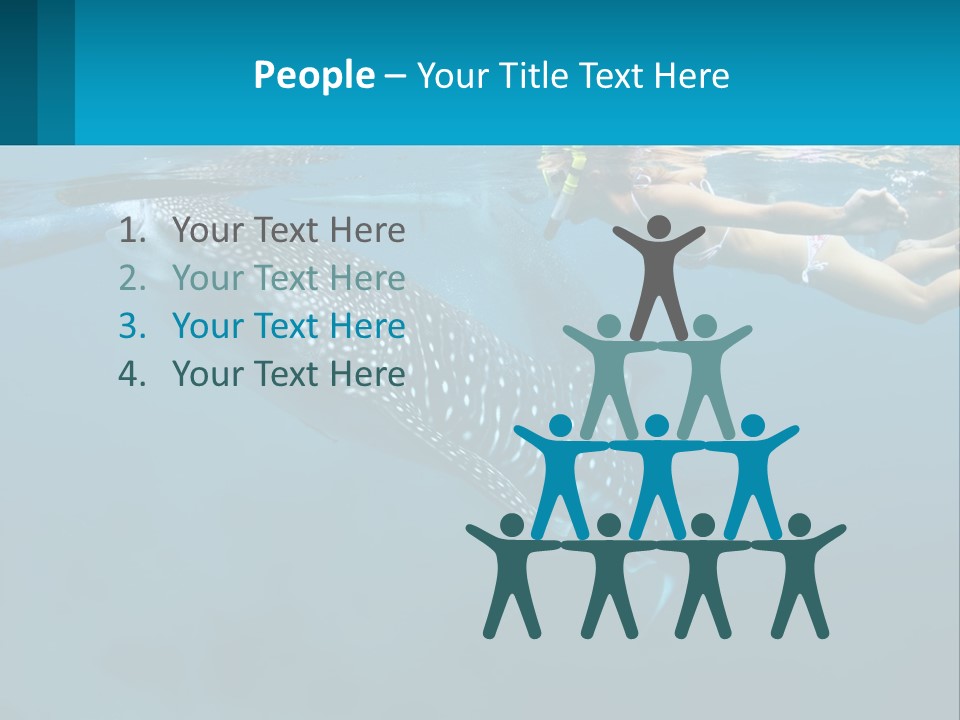 A Woman Swimming Next To A Whale In The Ocean PowerPoint Template