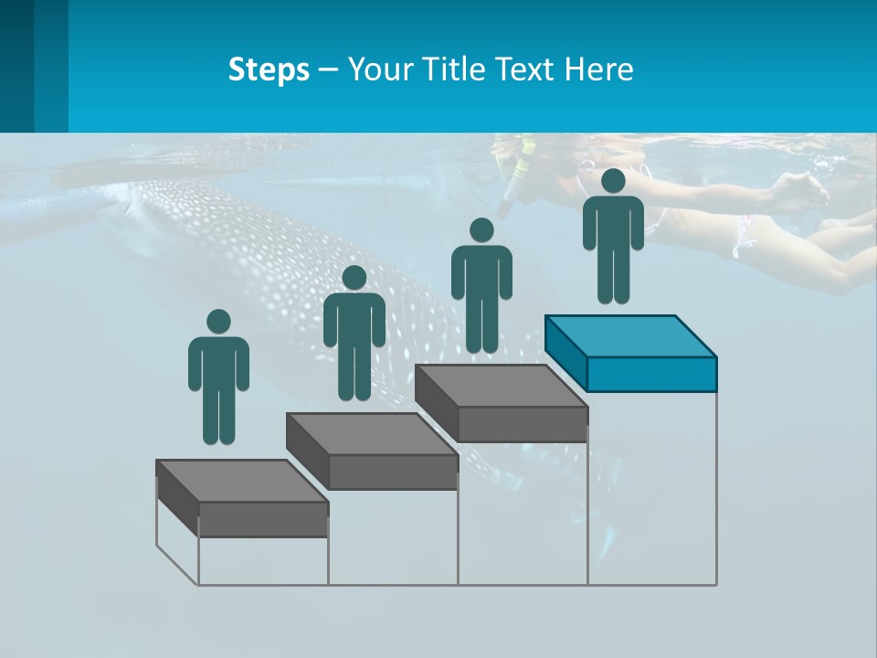 A Woman Swimming Next To A Whale In The Ocean PowerPoint Template