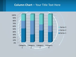 A Blue Circular Powerpoint Presentation Is Shown PowerPoint Template