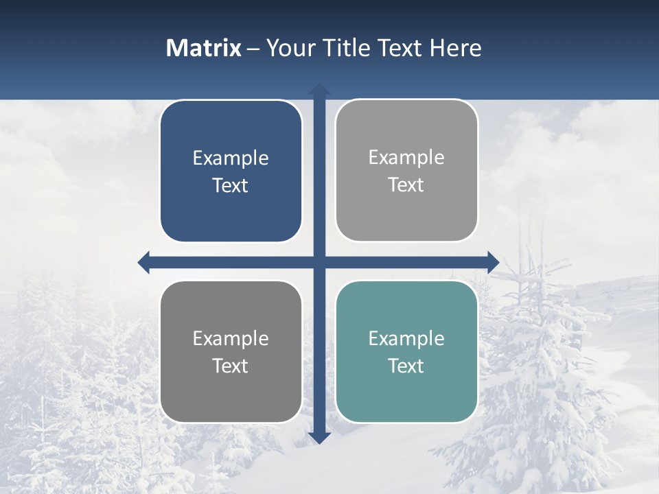 A Snowy Landscape With Trees And Clouds In The Background PowerPoint Template