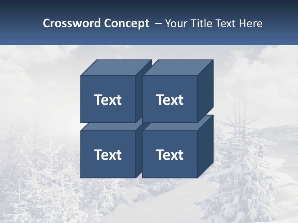 A Snowy Landscape With Trees And Clouds In The Background PowerPoint Template