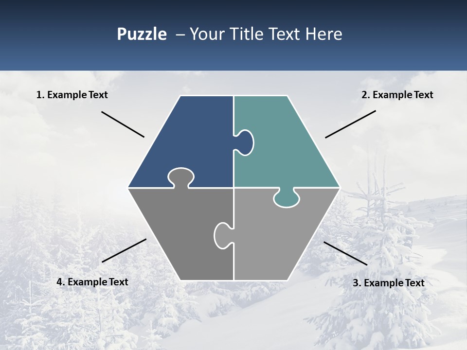 A Snowy Landscape With Trees And Clouds In The Background PowerPoint Template
