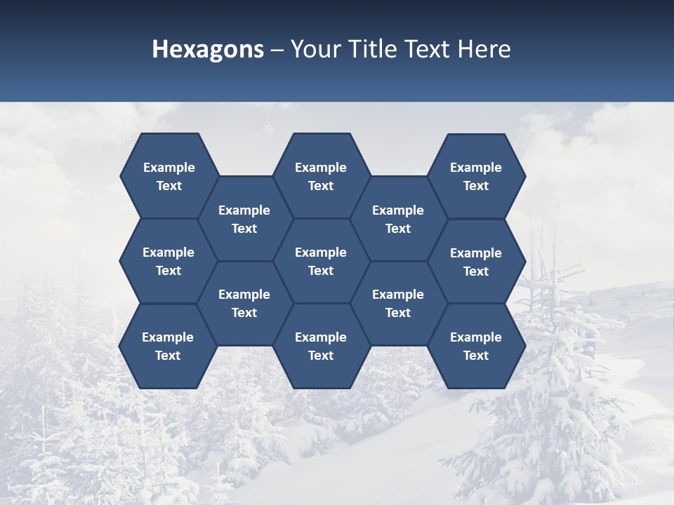 A Snowy Landscape With Trees And Clouds In The Background PowerPoint Template