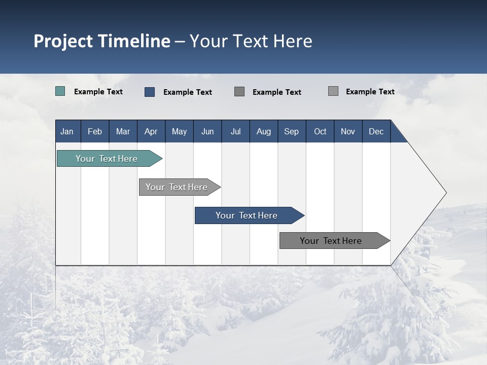A Snowy Landscape With Trees And Clouds In The Background PowerPoint Template