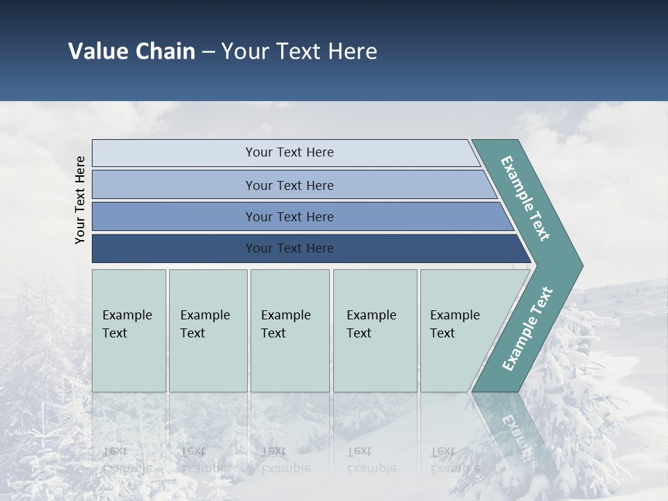 A Snowy Landscape With Trees And Clouds In The Background PowerPoint Template