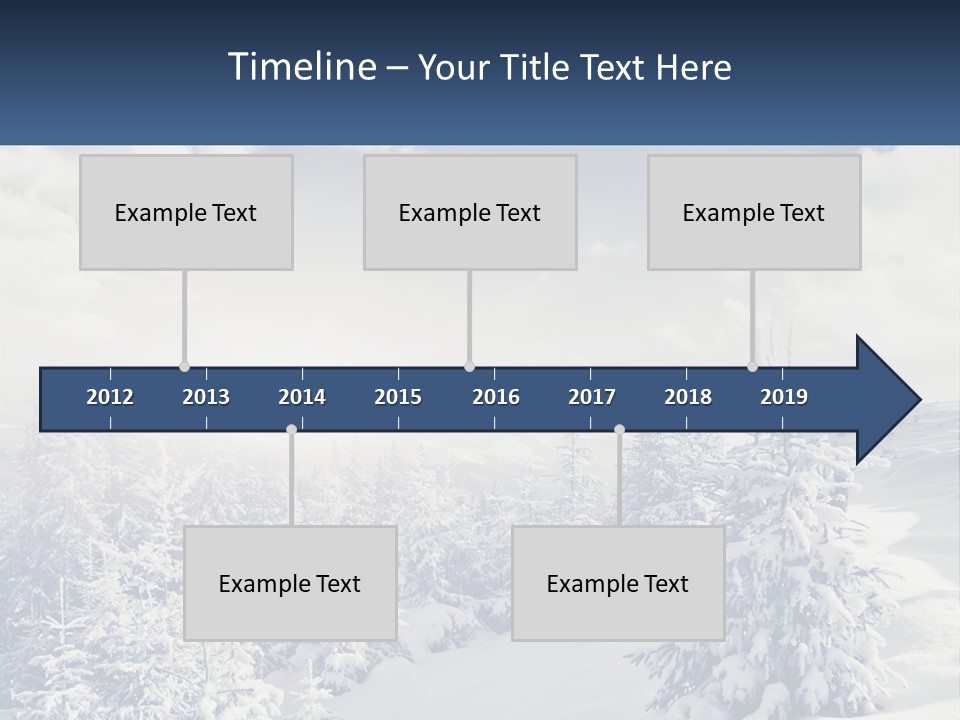 A Snowy Landscape With Trees And Clouds In The Background PowerPoint Template