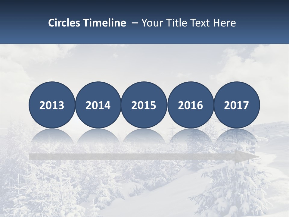 A Snowy Landscape With Trees And Clouds In The Background PowerPoint Template